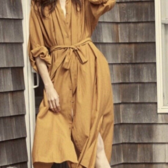 Joan Maxi Dress In Mustard Foxtail - Picture 3 of 4